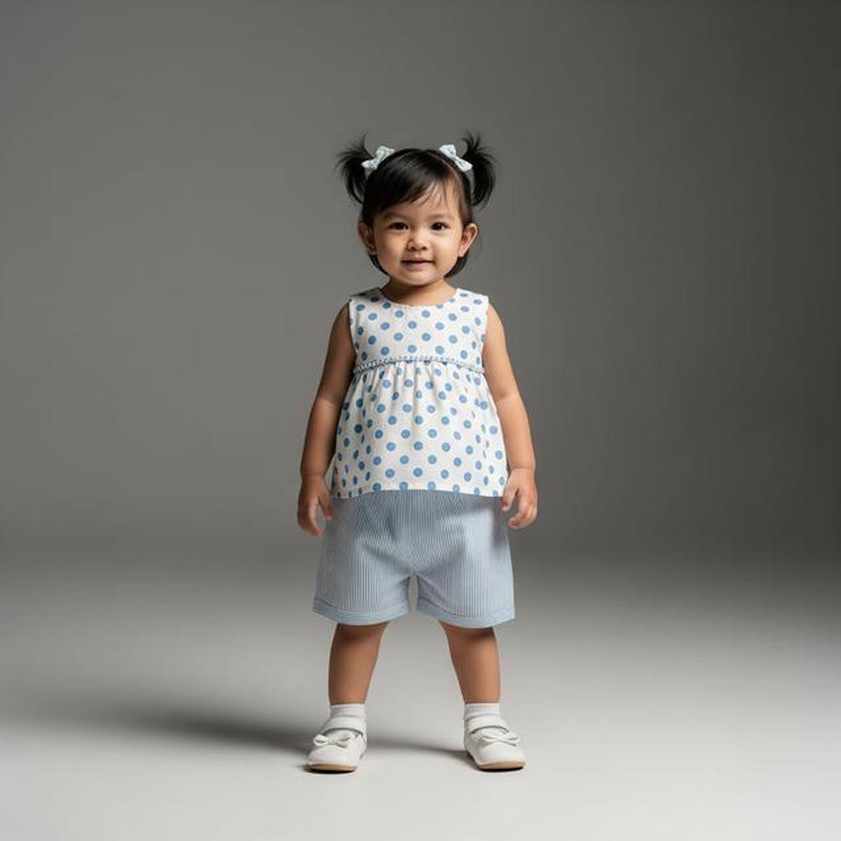 8 Model Baju Anak Perempuan 1-5 Tahun Motif Polkadot &amp; Stripe, Lucu dan Nyaman Dipakai