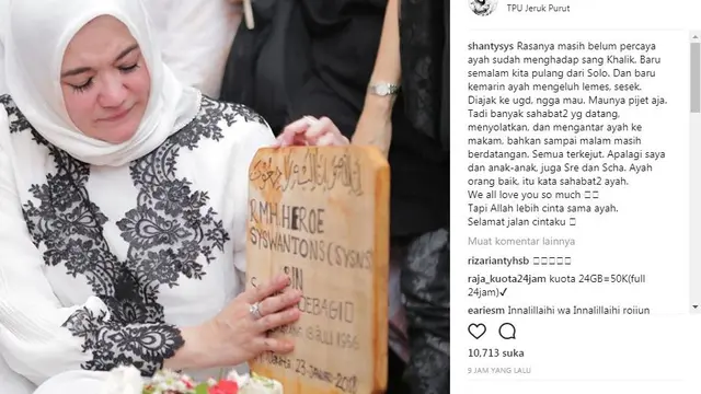 Curahan Hati Istri Sys NS tentang detik-detik sebelum suaminya meninggal dunia