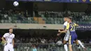 Inter Milan lebih mendominasi pertandingan setelah kedudukan satu sama. Hasilnya, Pemain pinjaman baru Inter Milan dari Lazio, Joaquin Correa berhasil balikkan keadaan di menit ke-83. Correa sukses mengkonversi umpan silang Matteo Darmian lewat tandukannya. (Foto: LaPresse via AP/Paola Garbuio
