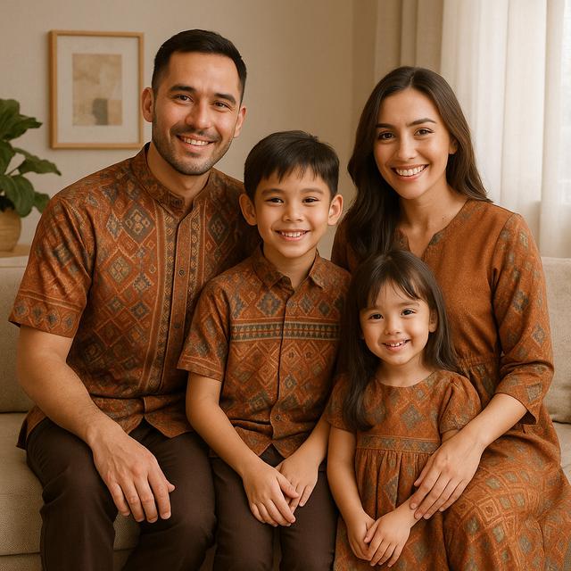 7 Contoh Baju Batik Sarimbit Keluarga dengan Gaya Modern untuk 2025