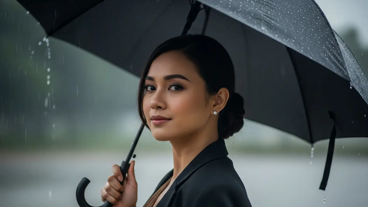 Model Rambut Wanita Anti Lepek Saat Hujan