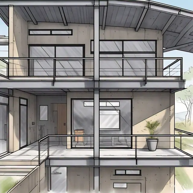 Sketsa Rumah Minimalis Industrial
