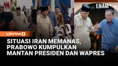 Presiden Prabowo Subianto mengundang presiden dan wakil presiden terdahulu untuk membahas dampak perang Iran. Prabowo juga mengundang ketua umum partai politik, serta mantan menteri luar negeri. Pertemuan ini membahas isu strategis kenegaraan, dinami...