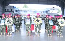 Korps Marinir TNI AL Lepas Jenazah Tiga Prajurit Korban Longsor Cisarua Bandung