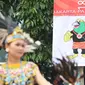 Drawa adalah nama maskot Asian Games 18th yang akan berlangsung di Jakarta-Palembang pada tanggal 18 Agustus 2018-2September 2018. (Bola.com/Nicklas Hanoatubun)