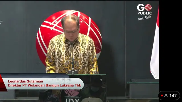PT Wulandari Bangun Laksana Tbk (BSBK) melaksanakan pencatatan perdana saham (listing) di Bursa Efek Indonesia (BEI) pada Selasa, 8 November 2022.