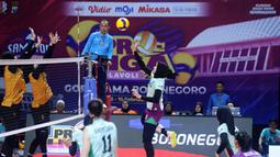 JPE menang dengan skor 3-1 (27-25, 19-25, 25-20, 25-21) dalam lanjutan putaran kedua Proliga 2026, di GOR Utama, Bojonegoro, Minggu (15/2/2026). (Dok. PBVSI)