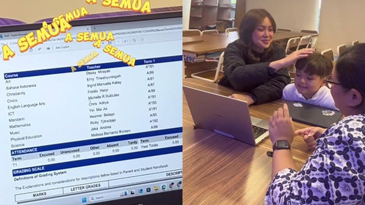Haru Saking Bangganya, Momen Jessica Iskandar Ambil Rapor Anak - Nilai A Semua