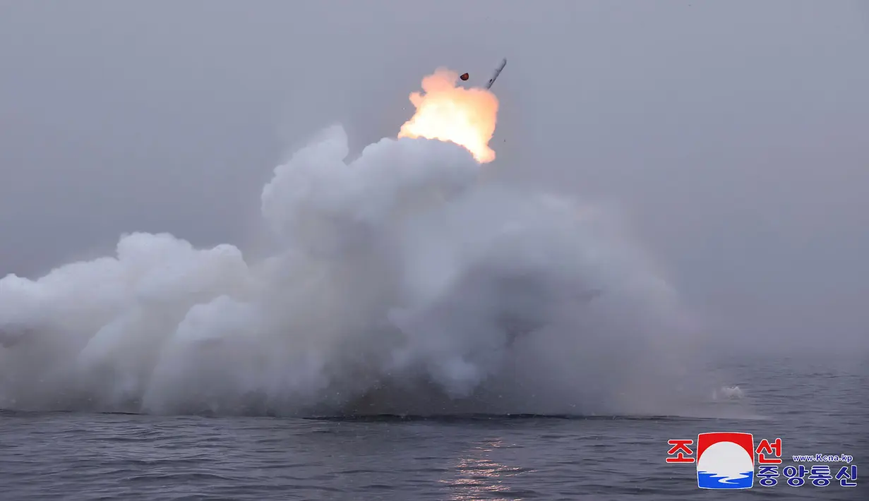 Di sisi lain uji coba rudal yang dilakukan secara terus-menerus juga mengakibatkan ketegangan di Semenanjung Korea. (Korean Central News Agency/Korea News Service via AP)