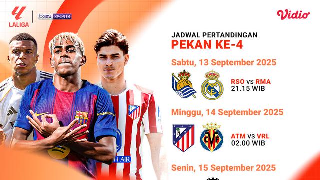 Jadwal LaLiga pekan ke-4 siaran langsung eksklusif di Vidio. (dok. vidio.com)