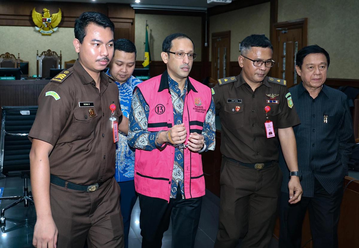 FOTO: Nadiem Jelaskan Tim Bayangan Kemendikbudristek di Sidang Chromebook