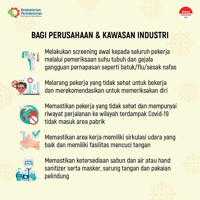 Surat Edaran Menteri Perindustrian Nomor 4 Tahun 2020. Dok Kemenperin