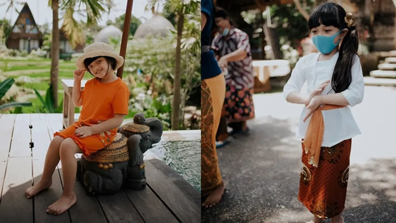 6 Potret Arsy Hermansyah Liburan di Bali, Gayanya Bikin Gemas
