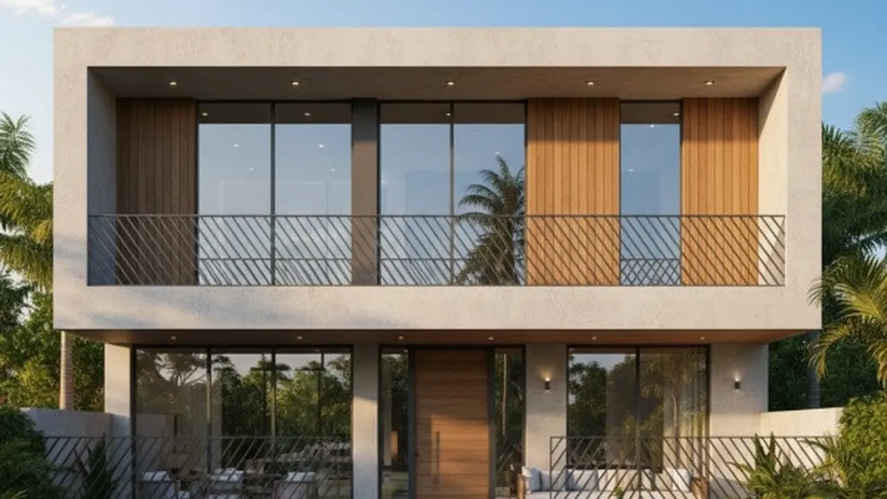 Ilustrasi Gambar Pagar Balkon Rumah Minimalis (Sumber: Gemini AI)