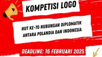 Ayo Daftar! Lomba Desain Logo Peringatan Hubungan Diplomatik ke-70 Tahun Polandia-RI Berhadiah Rp16,9 Juta