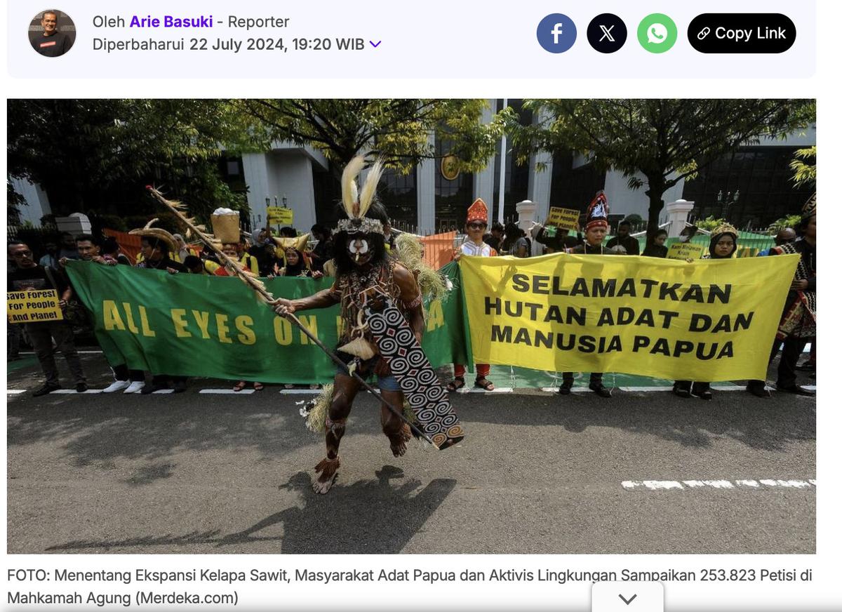 Foto “Selamatkan Hutan Adat Papua”, Arie Basuki Raih Penghargaan ARMA 2026