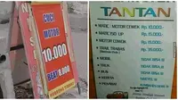 6 Tulisan Harga di Spanduk Cuci Kendaraan Ini Nyeleneh, Bikin Bingung