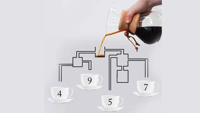 Tes Kecerdasan, Coba Tebak Cangkir Mana yang Dapat Tuangan Kopi Pertama