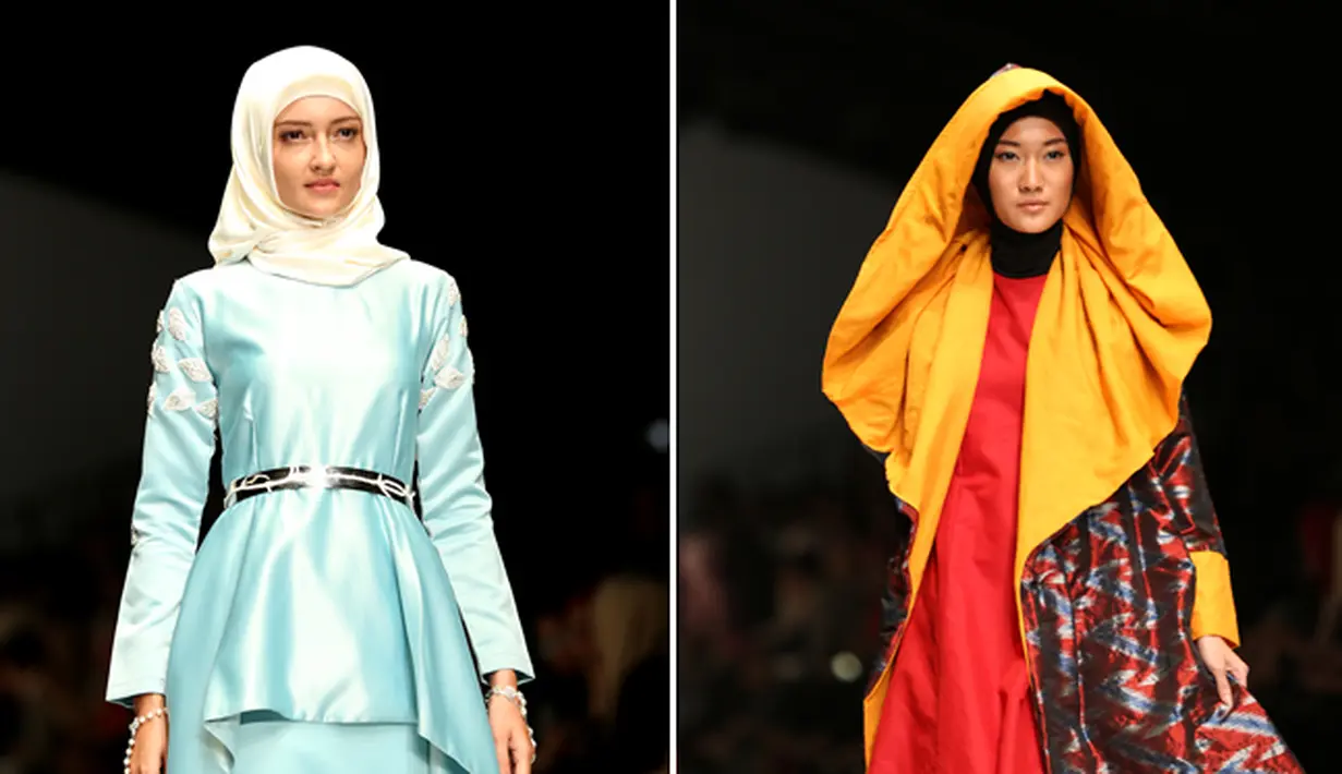 Koleksi hail kolaborasi Shireen Sungkar bersama sang kakak dan Zaskia Adya Mecca. (Andy Masela/Bintang.com)