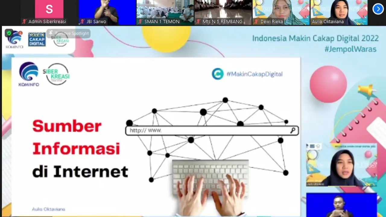 Webinar Makin Cakap Digital 2022 dengan tema Jangan Asal Copy-Paste, Yuk! Hindari Plagiarisme