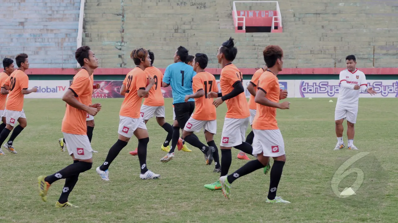 Timnas Indonesia dan Myanmar Jalani Latihan Fisik