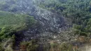 Kondisi hutan di Kalimantan Timur yang hangus akibat kebakaran yang terjadi sejak beberapa bulan lalu, Selasa (27/10). Kepala Bidang Informasi BMKG Tirto Djatmiko mengatakan, titik api di Kalimantan relatif berkurang. (Liputan6.com/Immanuel Antonius)