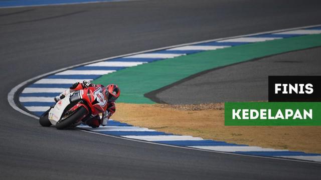 Pembalap AHRT, Andi Gilang, hanya meraih posisi kedelapan pada race pertama ARRC 2018 kelas SS600 di Sirkuit Buriram, Sabtu (1/12/2018)