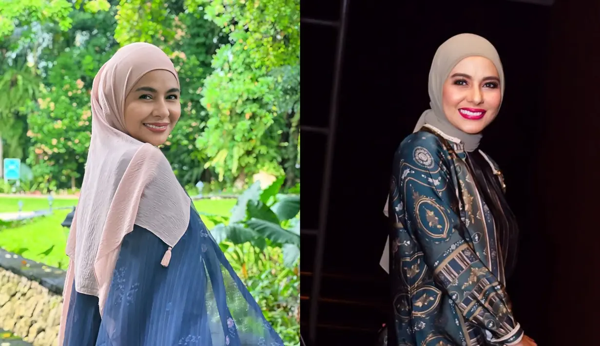 Meisya Siregar identik dengan gaya hijab yang panjang. Meski demikian, penampilannya tetap terlihat stylish yang bisa jadi inspirasi outfit Lebaran [@meisya_siregar]