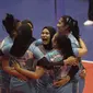 Tim putri Kharimas Premium lolos ke final babak reguler putaran kedua Livoli Divisi Utama 2022 setelah mengalahkan WEG 3-1 di GOR Sritex Arena, Solo, Jawa Tengah, Jumat (21/10/2022). Selain itu, tim asuhan Agus Irawan ini juga memastikan satu tempat di final four. (foto: PBVSI)