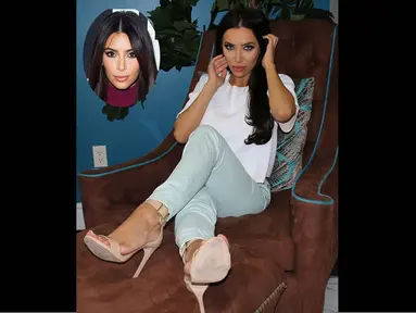 Wanita ini merasa kesal dimirip-miripkan dengan bintang reality TV, Kim Kardashian. (Dailymail)