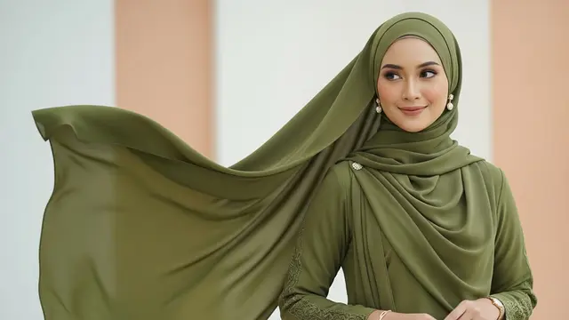 Model Gamis Warna Olive Green untuk Lebaran 2026
