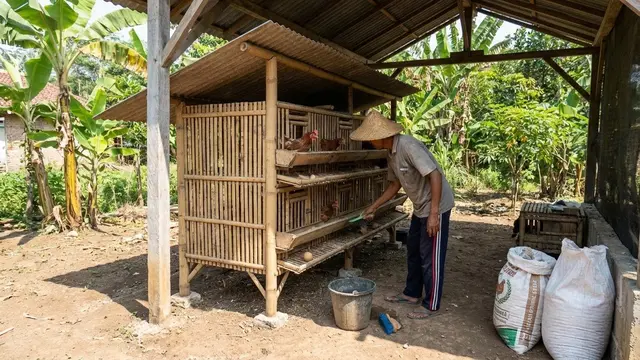 Cara Membuat Kandang Ayam Petelur/Gemini AI