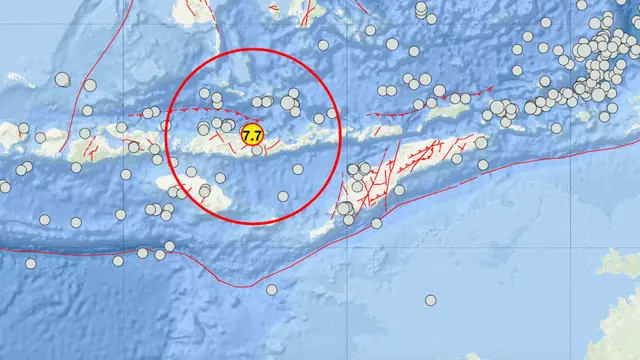 Gempa bumi berkekuatan magnitudo (M) 7,7 mengguncang wilayah Mbay, Kabupaten Nagekeo, Nusa Tenggara Timur (NTT), Sabtu (15/8/2026) pagi.