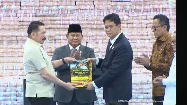 Disaksikan Prabowo, Kejagung Serahkan Rp 11,4 Triliun ke Menkeu Purbaya