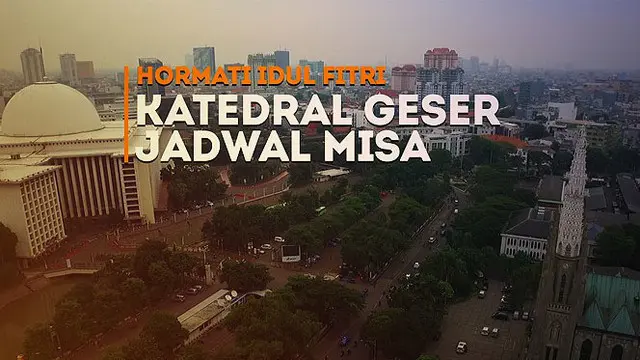 Minggu, 25 Juni 2017 umat Muslim merayakan Hari Raya Idul Fitri. Untuk menghormati, pihak gereja Katedral meniadakan misa pagi.