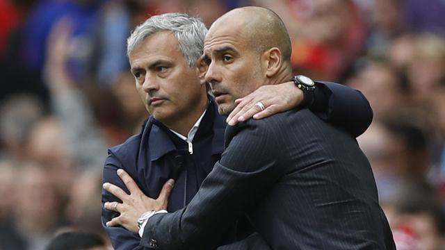 Intip Aksi Jose Mourinho dan Pep Guardiola di  Lapangan