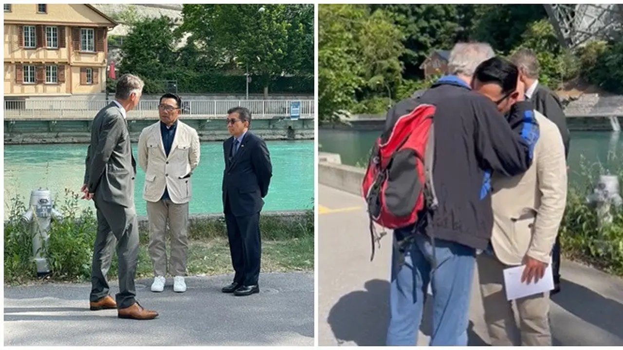 6 Potret Ridwan Kamil Dapat Dukungan dari Warga Lokal di Bern, Swiss
