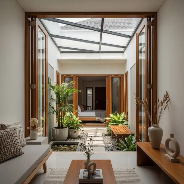 6 Model Courtyard dengan Skylight, Rumah Lebih Terang dan Terasa Lapang