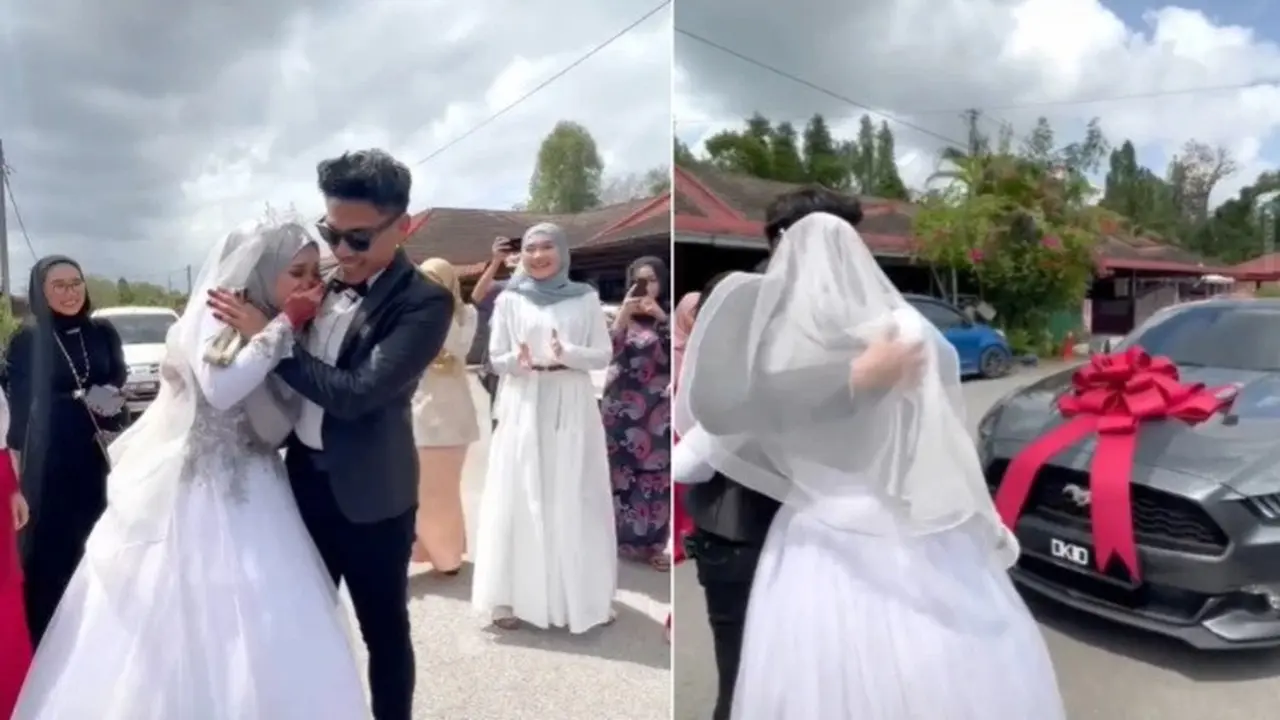 Pengantin diberi kejutan mobil mewah