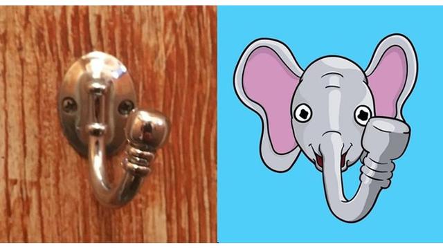 Gantungan baju sekilas memang terlihat seperti gajah yang menggemaskan.