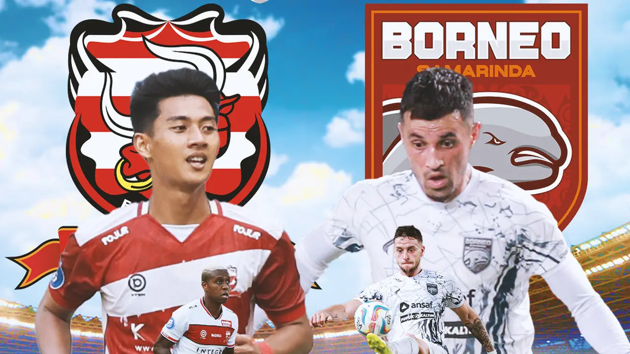 BRI Liga 1 - Madura United Vs Borneo FC - Duel Pemain