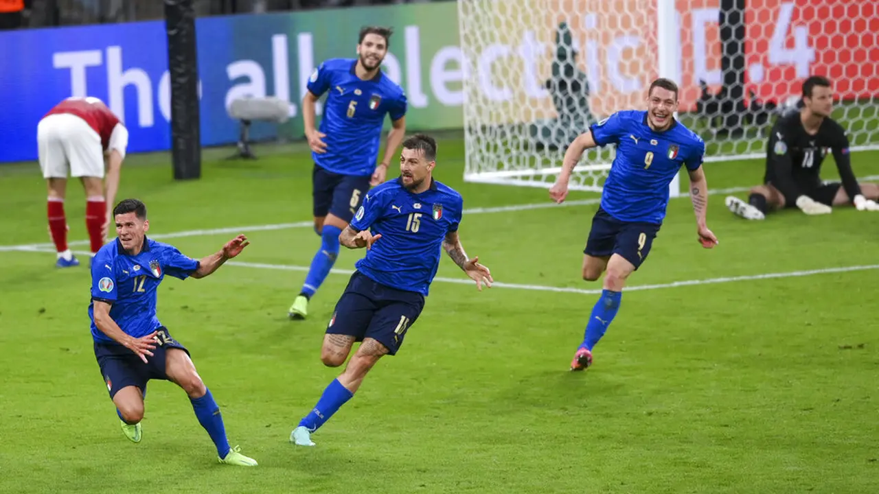 FOTO: Italia Melaju ke Perempat Final Euro 2020 Usai Taklukkan Austria