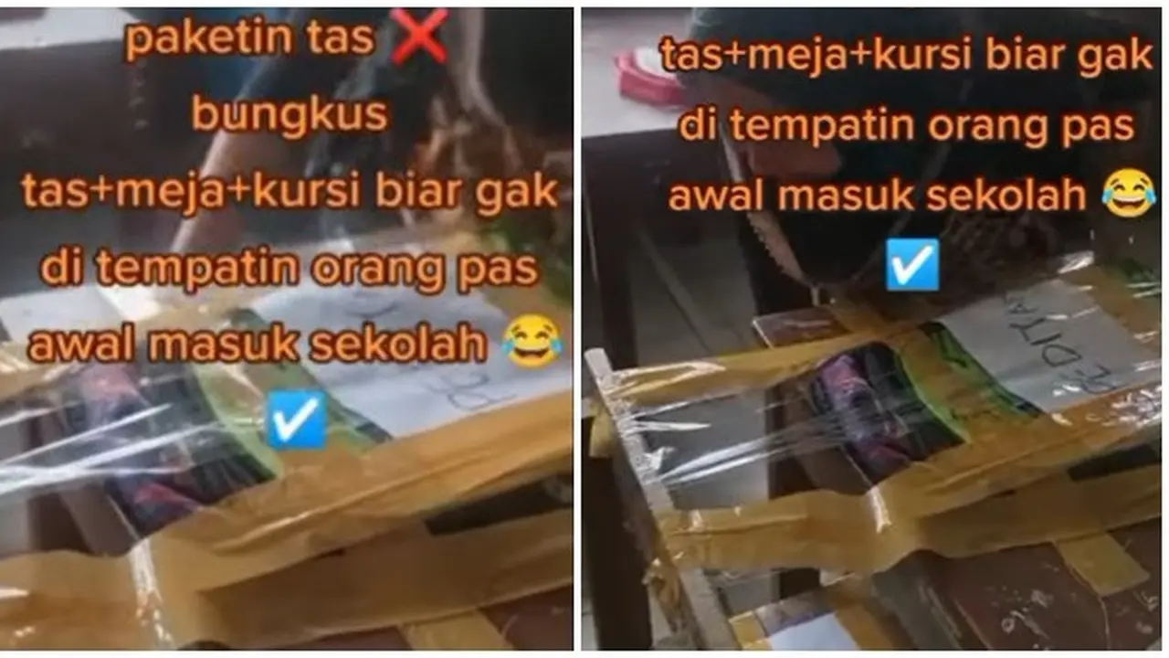 Tak Ingin Diduduki Siswa Lain, Emak-Emak Ini Lakban Bangku Sekolah untuk Anaknya
