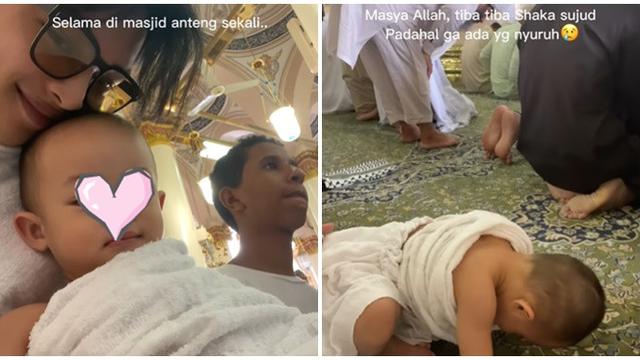 6 Momen Rey Mbayang Ajak Anak ke Makam Rasulullah SAW, Banjir Pujian