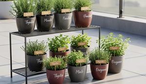 cara membuat kebun aromatik minimalis di teras. Foto: Gemini