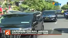 Kapolda Jawa Timur Irjen Pol Machfud Arifin dan Gubenur Jawa Timur Soekarwo memantau langsung olah tempat kejadian perkara di Gereja Pantekosta di Jalan Arjuno, Surabaya.
