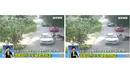 Gambar kombinasi yang memperlihatkan seekor harimau mendekati dan menyeret turis wanita yang keluar dari mobilnya di taman safari Beijing, Tiongkok, 23 Juli 2016. Seorang perempuan diserang hingga tewas dan seorang lagi cedera. (CCTV/via Reuters TV)