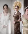 Tampilan cantik bercahaya Enzy Storia saat mengenakan bridal robe dari Lace by ARTKEA. [Foto: IG/enzystoria.].