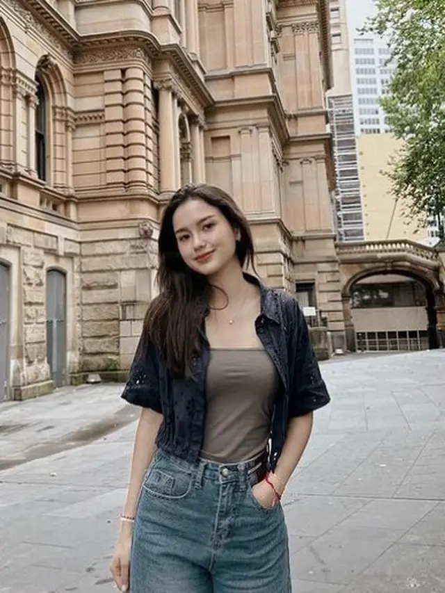 Sarah Menzel tampil manis dan modis (Instagram/sarah_menzel)