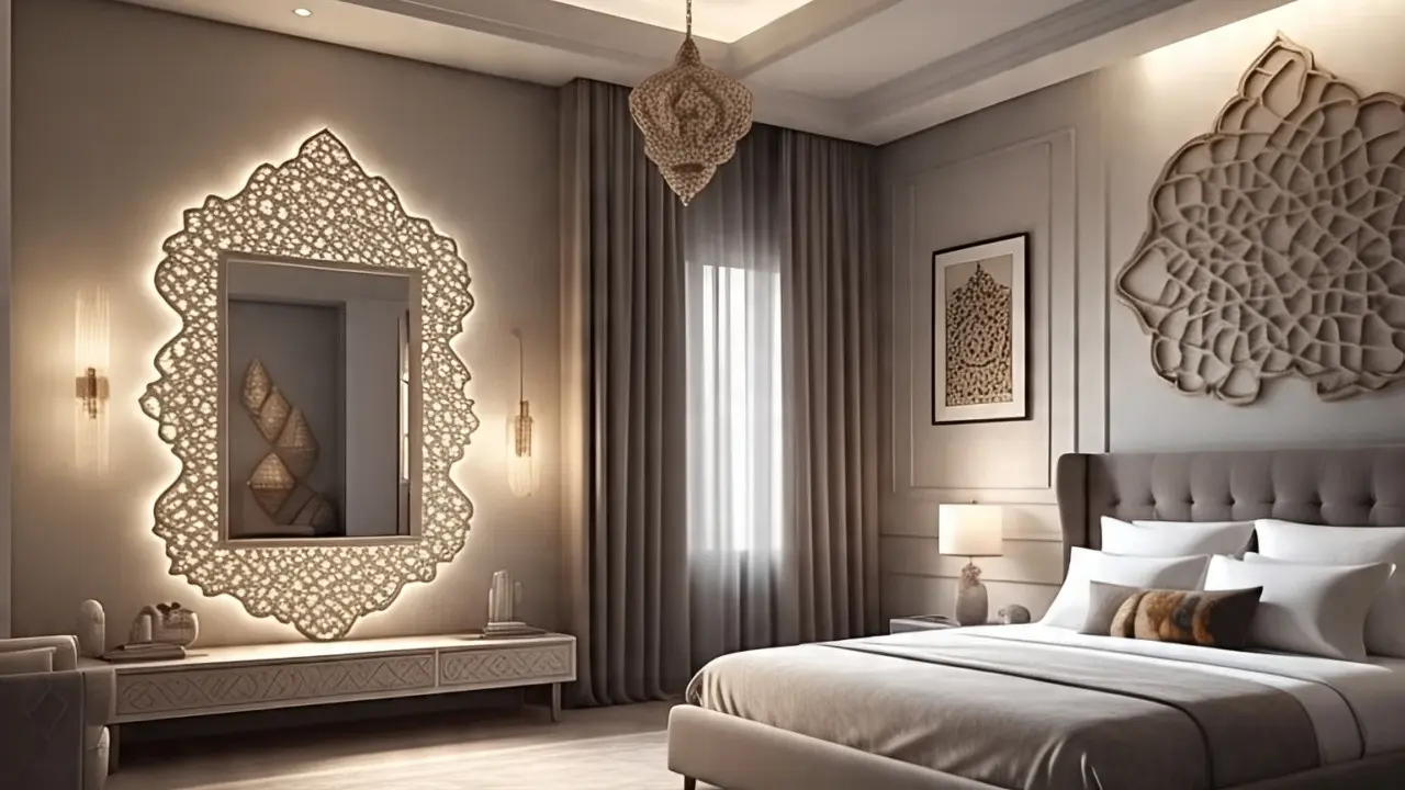Ilustrasi Kamar Tidur Islami (Created by Meta AI)